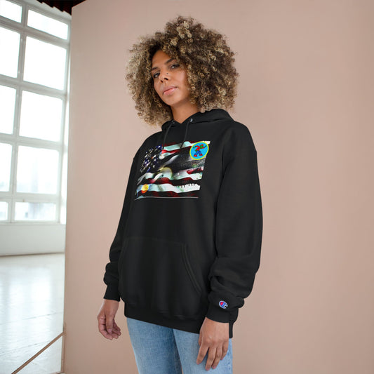 American Flag Graphic Hoodie — Distressed Stars & Stripes Streetwear