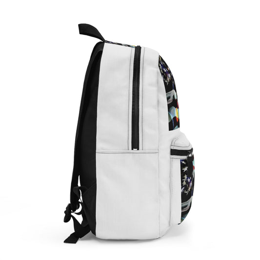 American Flag Graffiti Backpack – Patriotic Urban Print School Bag